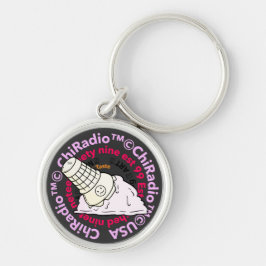 ChiradioLLC ™ TrinketTray Rund Silverfärgad Nyckelring