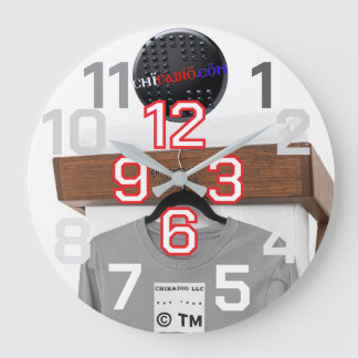 ChiRadioLLC™ wallClock design by www.djelove.com Stor Klocka