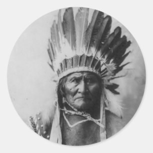 Chiricahua Apache Geronimo Goyathlay Goyahkla Runt Klistermärke