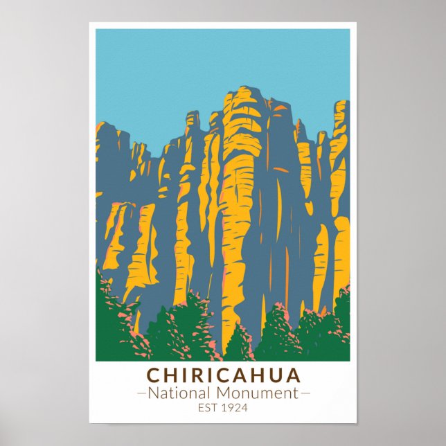 Chiricahua National Monument Hoodoos Arizona Poster (Framsidan)