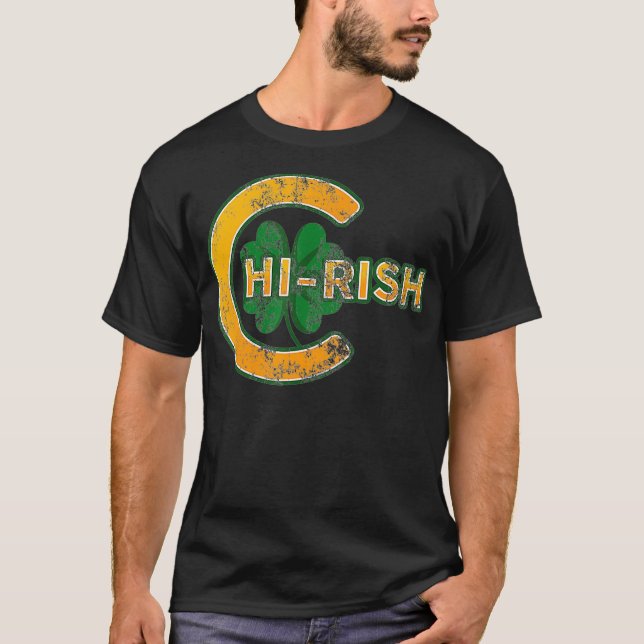 Chirish Chicago Saint Patricks Day T Shirt (Framsida)