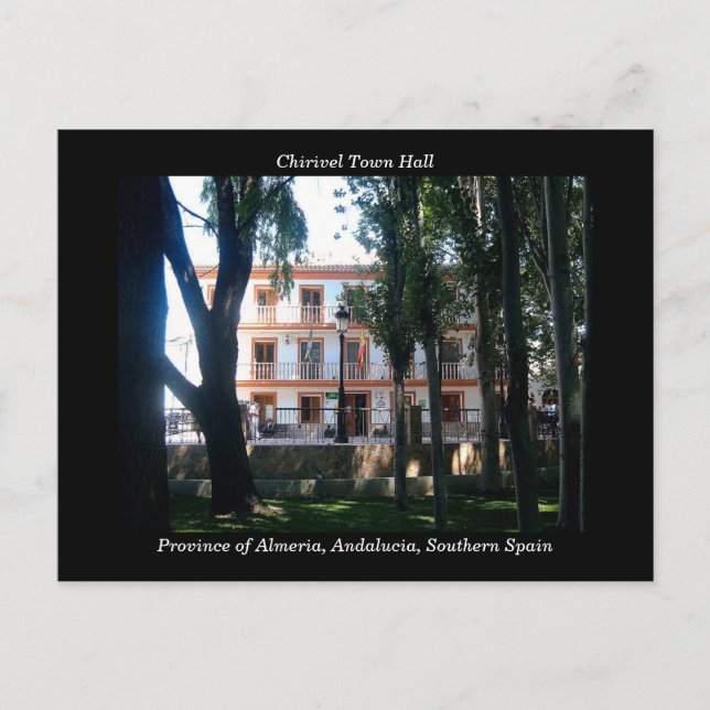 Chirivel Town Hall postcard - Almeria, Spanien Vykort (Framsida)