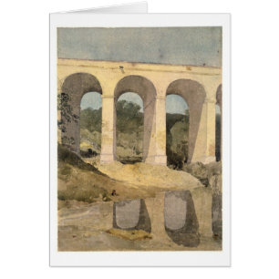 Chirk akvedukten, 1806-7 (w/c på papper) hälsningskort
