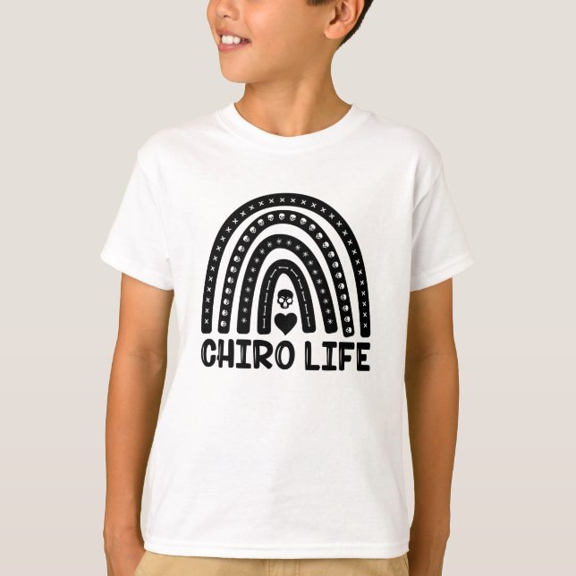 Chiro Life Chiropraktic Spine Chiropractor T Shirt (Framsida)