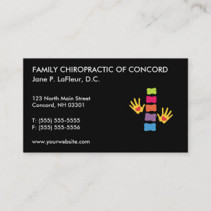 Chiro uttrycker Chiropracticvisitkortar Visitkort