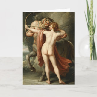 Chiron Instructing Achilles Fine Art Card Kort
