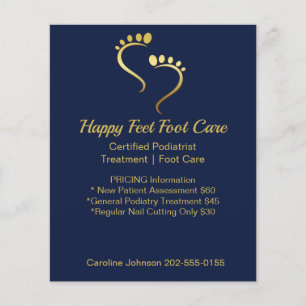 Chiropodist Podiatrist Pedicure Foot Care Business Flygblad