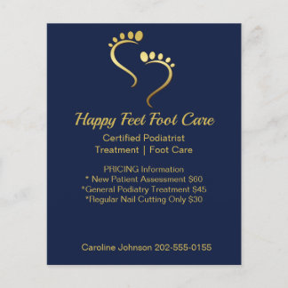 Chiropodist Podiatrist Pedicure Foot Care Business Flygblad