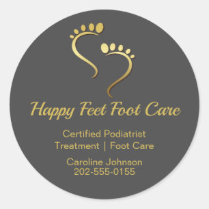 Chiropodist Podiatrist Pedicure Foot Care Business Runt Klistermärke