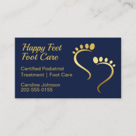 Chiropodist Podiatrist Pedicure Foot Care Navy Visitkort