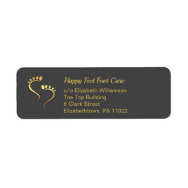 Chiropodist Podiatrist Pedicure Foot Care Returadress Etikett