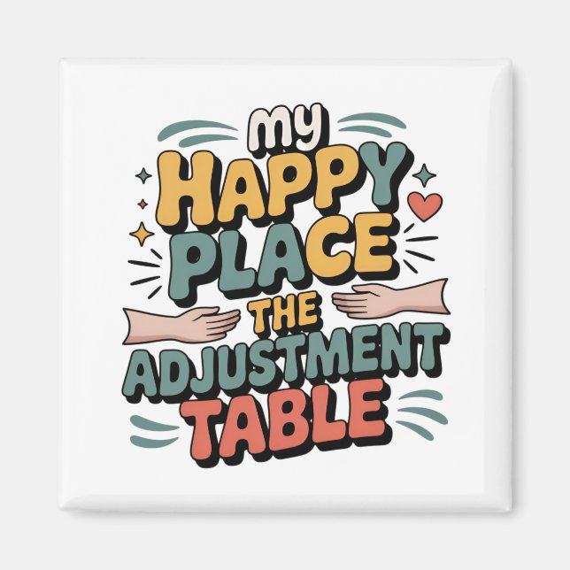 Chiropractic Adjustment Bliss for Back Pain Relief Magnet (Framsidan)