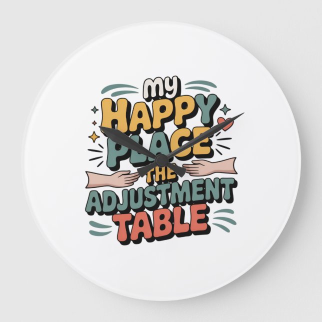 Chiropractic Adjustment Bliss for Back Pain Relief Stor Klocka (Framsida)