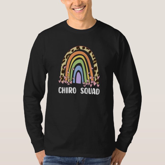 Chiropractic - Chiro Squad Leopard Rainbow Premium T Shirt (Framsida)