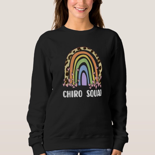 Chiropractic - Chiro Squad Leopard Rainbow Premium T Shirt (Framsida)