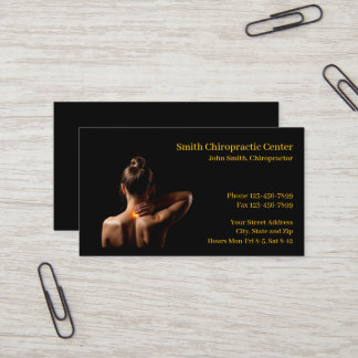 Chiropractic Chiropractic Clinic Business Card Visitkort