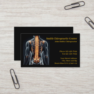 Chiropractic Chiropractic Clinic Business Card Visitkort