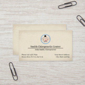 Chiropractic Chiropractor Clinic Business Card Visitkort