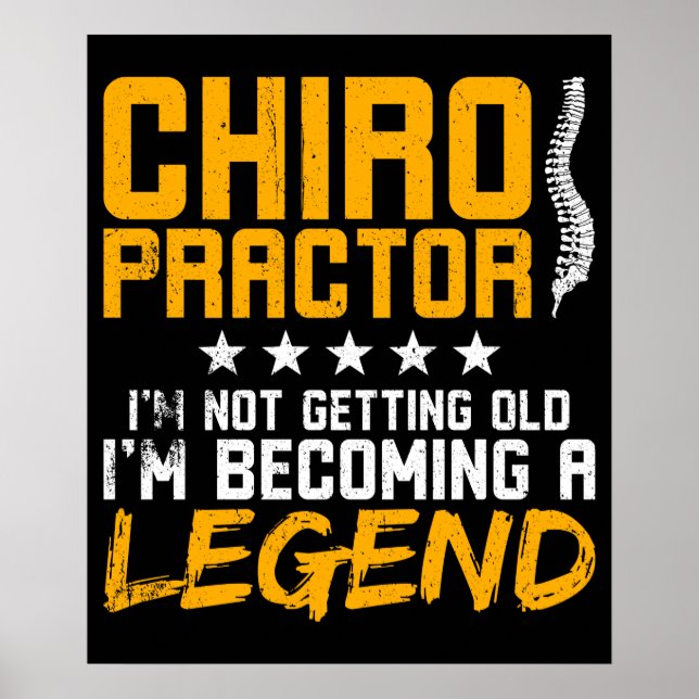 Chiropractic Funny Chiropractor Legend Poster (Framsidan)