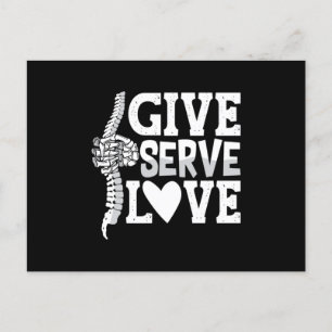 Chiropractic Give Serve Love Spine Chiropractor Vykort