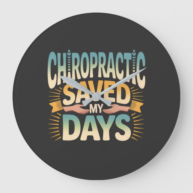 Chiropractic Healing and Back Pain Relief Stor Klocka (Framsida)