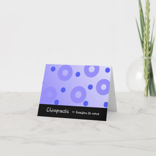 Chiropractic likställer frihet till flyttningen tack kort (Framsida)