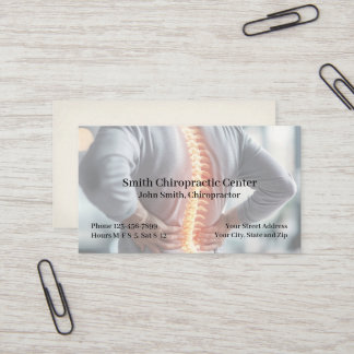 Chiropractic Pain Management Clinic Business Card Visitkort