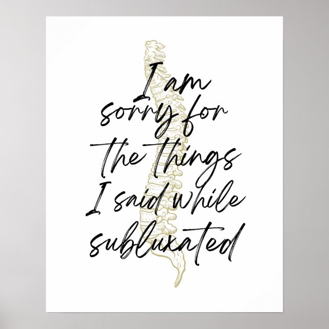 Chiropractic poster, chiropractor gift, chiro  poster (Framsidan)