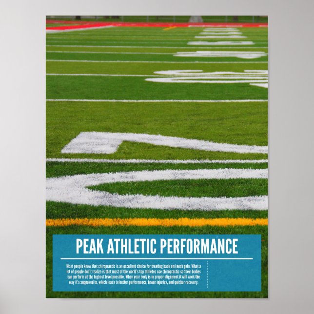 Chiropractic poster - peak performance for athlete (Framsidan)
