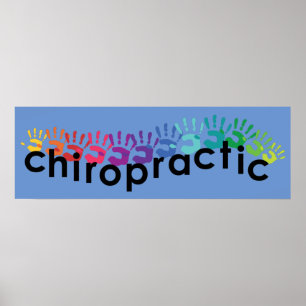 Chiropractic räcker tryckaffischen 36x12 poster