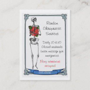 chiropractic servar visitkort