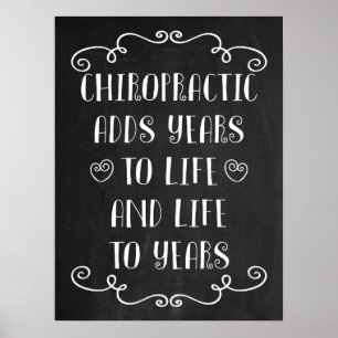 Chiropractic tillfogar liv till affischen för år poster