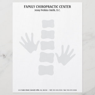 Chiropractichänder & inbindningsbrevhuvud brevhuvud