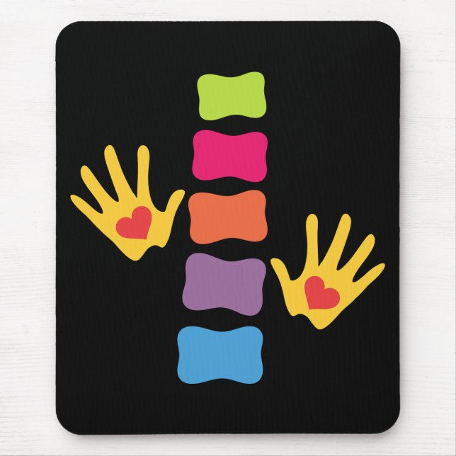 Chiropractichänder och rygg Mousepad Musmatta (Framsidan)