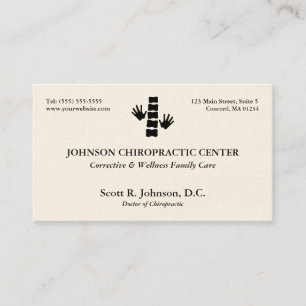 Chiropracticlogotypvisitkortar Visitkort