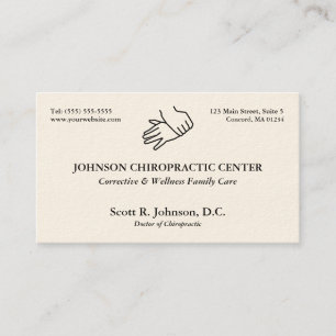 Chiropracticlogotypvisitkortar Visitkort