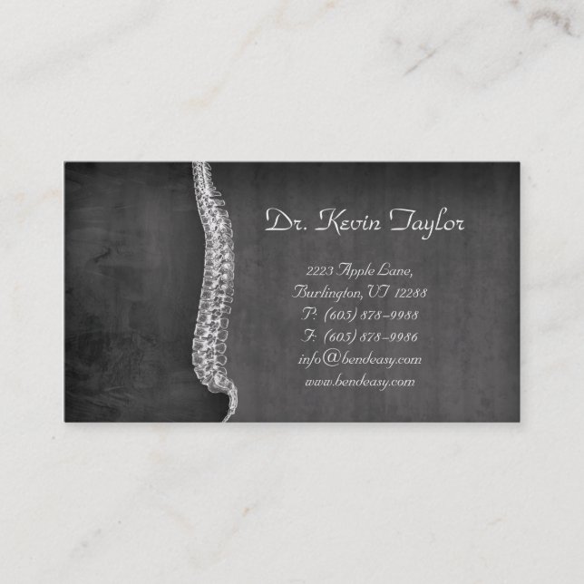 Chiropractor Affärskort Chiropraktic Spine Visitkort (Framsida)