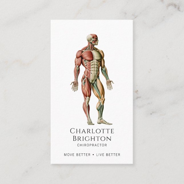 Chiropractor-Affärskort Visitkort (Framsida)