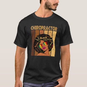 Chiropractor Afro African American Women Black T Shirt