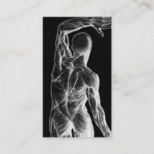 Chiropractor Anatomy Back Chiropraktic Black Visitkort