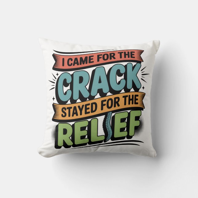 Chiropractor Back Relief Funny Gift Kudde (Framsida)