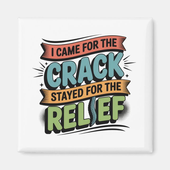 Chiropractor Back Relief Funny Gift Magnet (Framsidan)
