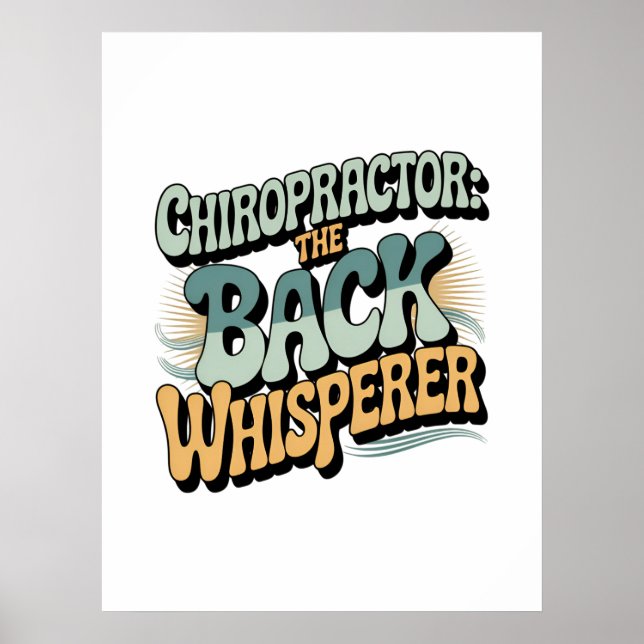 Chiropractor Back Whisperer Gift Idea Poster (Framsidan)