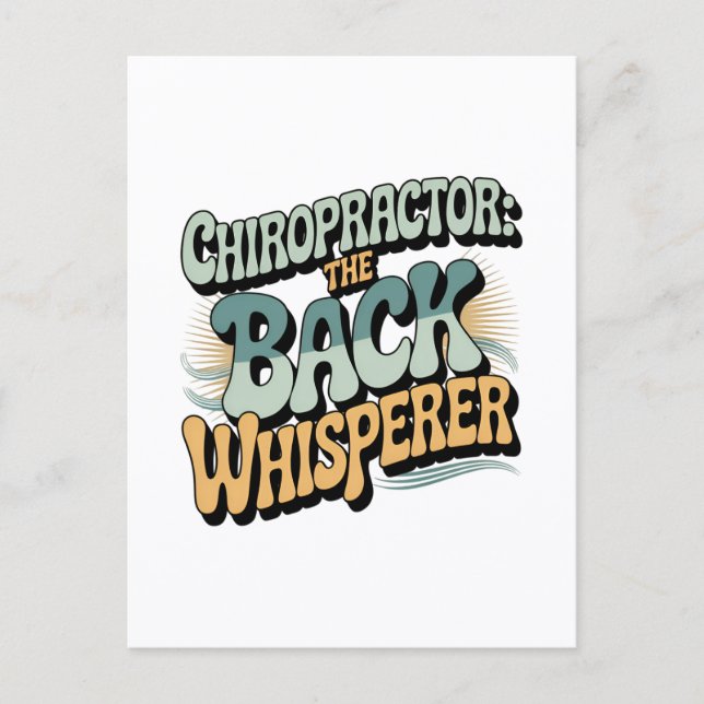 Chiropractor Back Whisperer Gift Idea Vykort (Framsida)