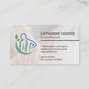 Chiropractor Bakåt Logotyp Visitkort