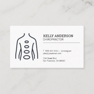 Chiropractor Bakgrundsdiagram Visitkort