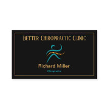 Chiropractor Black Blue Guld Affärskort