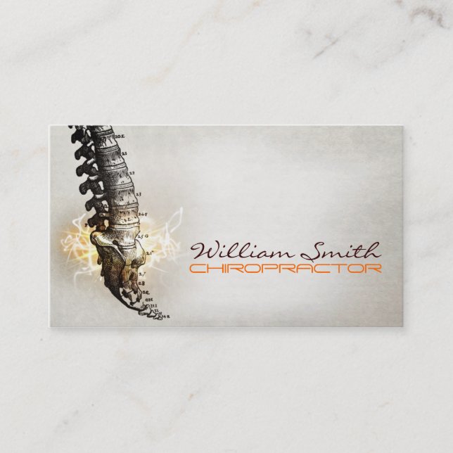 Chiropractor Business Card Visitkort (Framsida)