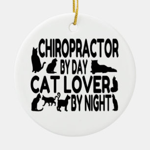Chiropractor Cat Lover Julgransprydnad Keramik