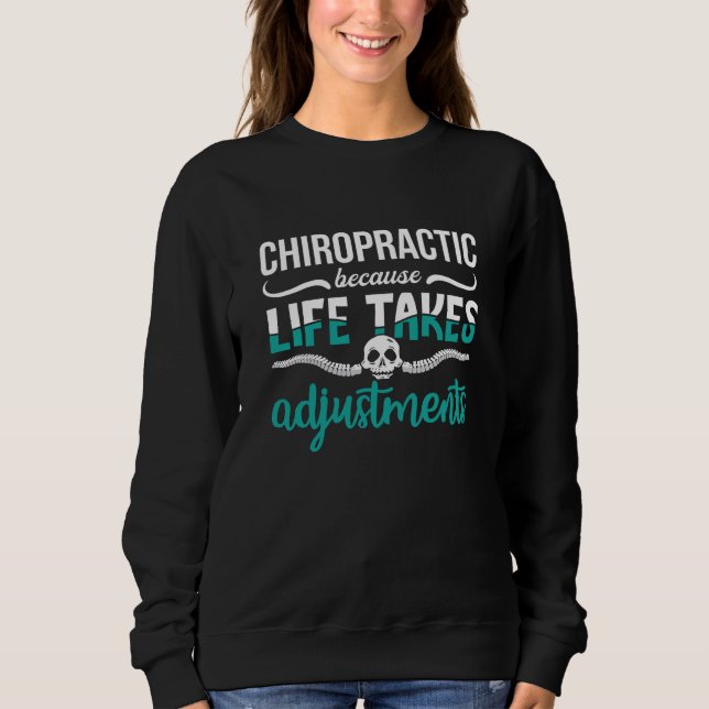 Chiropractor Chiro Chiropractic Because Life Spine T Shirt (Framsida)